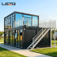 Maison préfabriquée extensible à deux étages, villa modulaire pliable, 3 chambres avec cuisine et toilettes pour complexe hôtelier