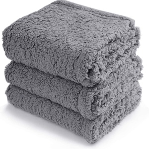 Couverture pour animaux de compagnie <span class=keywords><strong>Shu</strong></span> Mian <span class=keywords><strong>Rong</strong></span> Sherpa, double face, motif uni, quatre saisons, universelle pour chiens et chats - Product Image 5