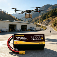 24Ah 25Ah 26Ah 450Wh/kg Baterai Semi Solid State Lithium Ion Polymer 6S-14S Paket Baterai Drone Pertanian Berdensitas Tinggi