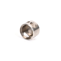 Accessoires de bijouterie en acier inoxydable en forme de cœur, à fermoir mobile monobloc usiné, pour colliers et bracelets