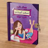 Hochwertige Mädchen Mode Tagebuch Notizbuch Luxus Design A4 Größe Buch mit Schloss Offsetdruck Geschenk für geheime Tagebücher