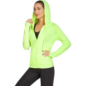 Sudadera con capucha para correr para mujer, con cremallera, bolsillo, transpirable, de secado rápido, con orificios para los pulgares, ropa deportiva - Product Image 2