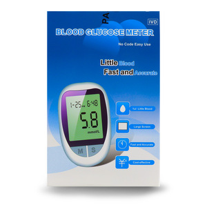 Digitale slimme bloedglucosemeter, huishoudelijk medisch apparaat met elektrische voeding, testt bloedsuiker, goedkope prijs, teststrips - Product Image 4