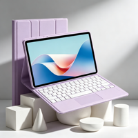 Étui clavier avec pavé tactile détachable pour iPad 10.9 2022, en cuir PU, antichoc, avec support pour stylet