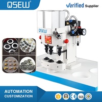 Machine à coudre pneumatique à trois têtes QS-818Q-3 pour boutons-pression, attaches, œillets et boucles