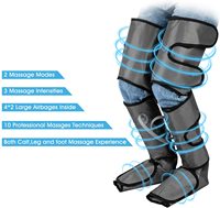 Compressão de ar para massagem na coxa dos pés da circulação, dispositivo de compressão sequencial com controlador portátil de 6 modos