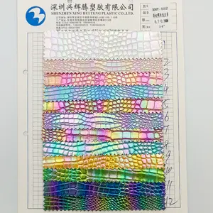 Renkli timsah derisi kabartmalı bronzlaşmaya vinil sentetik deri kumaş için ayakkabı çantaları kanepe zanaat DIY aksesuarları yapma - Product Image 6