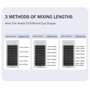 Extensions de cils en forme de 5D en gros, fournisseur YY, courbure C CC D DD, soie, vison, cachemire, volume doux, extensions de cils en éventail, cilios - Product Image 5