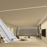 Profils en aluminium pour bande LED 081, moulures linéaires LED pour plafond en plaques de plâtre