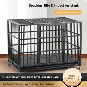 Jaula Plegable para Perros y Gatos Grandes, Medianos y Pequeños, con Ruedas Móviles y Pintura Antioxidante para Labrador y Golden Retriever - Product Image 2