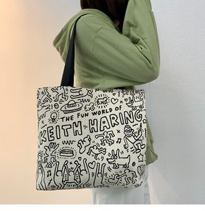 Bolsa de Lona con Logotipo Personalizado para Mujeres Estudiantes Universitarias - Resistente al Agua, Gran Capacidad, Cierre de Cremallera, Asa de Hombro Individual - Product Image 2