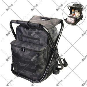 Foldable Outdoor <b>Cooler</b> <b>Backpack</b> Camouflage Oxford Cloth 36X30X41cm With Ice Pack <b>For</b> Camping Fishing Storage - Product Image 1