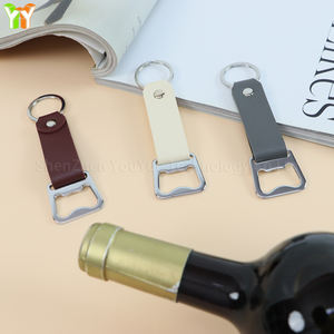 Abridor de botellas llavero portátil de acero inoxidable abridor de botellas de cerveza llavero cubierta de cuero PU para regalos de Navidad y cumpleaños - Product Image 4