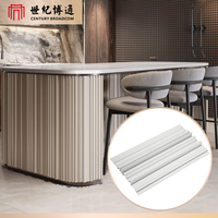Panneau mural en aluminium Durable de haute qualité comptoir avant résistant à la Corrosion pour réception d'hôtel moderne pour hall de centre commercial