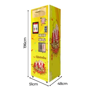 Private Label Commerciële Volautomatische Staande-Type Popcorn Zelfautomaat Met Verpakking