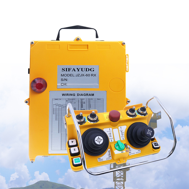 Professional Customizable 12V Tower Crane Radio Remote Control Automatic 433MHz Waterproof Joystick Wireless Remote Controller