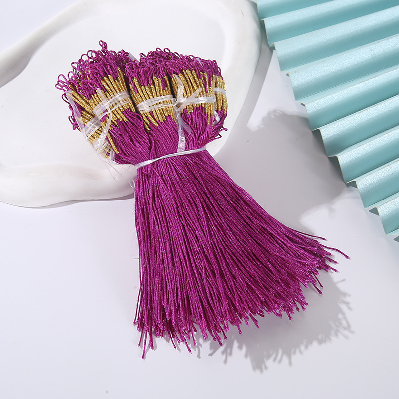 6 Rose purple rope with gold thread fake pull ring