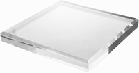 Présentoir Carré Pliable Biseauté en Acrylique Écologique Transparent Poli pour Affichage