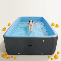 Piscine gonflable grande taille personnalisable, installation facile, avec kits de réparation pour jardin extérieur et plaisir des vacances