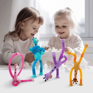 Juguete Sensorial Pop Tube Jirafa, Tubo Telescópico con Ventosa, Tubo Educativo de Dibujos Animados, Rompecabezas Interactivo para Padres e Hijos - Product Image 4