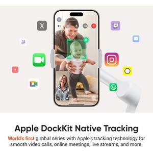 Stabilisateur de téléphone pliable Insta360 Flow 2 Pro en alliage d'aluminium gris pierre avec suivi IA pour iPhone 12-16 - Product Image 3