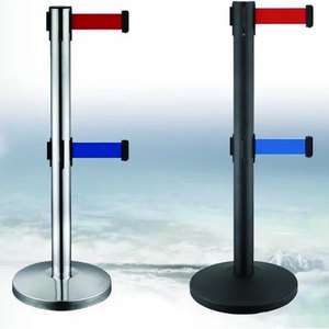Bandes de signalisation de sécurité, barrières/clôtures de file d'attente bancaire, garde-corps en acier inoxydable d'un mètre, ceintures d'isolation rétractables - Product Image 3