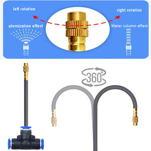Kit d'atomisation universel pour tête de pulvérisation, 10 m, gris, en plastique PE et laiton, pour système d'irrigation de jardin, ensemble de buses à connexion rapide - Product Image 4