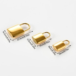 Pendentif cadenas en acier inoxydable pour femmes et filles, breloques brillantes pour colliers, bracelets, fabrication de bijoux, fournitures artisanales, 1 pièce - Product Image 2