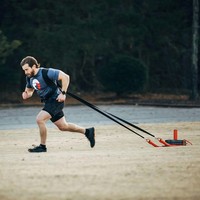 Sled Gym Ringan dan Kompak dengan Hambatan Awal Rendah, Sled Gym Kebugaran untuk Wanita dan Pemula Latihan Dorong Tarik