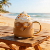 Mug Kopi Koktail Bergaris 450ml 15oz Langsung dari Pabrik, Cangkir Kaca Vintage Bergaris Vertikal untuk Kopi Latte Teh dengan Gagang Berwarna