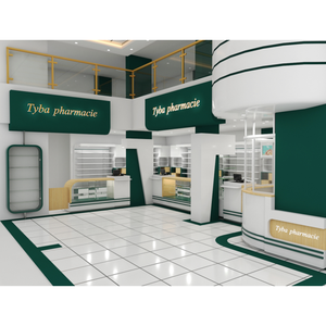 Conception moderne de pharmacie, design d'intérieur, étagère d'exposition personnalisée pour magasin médical - Product Image 1
