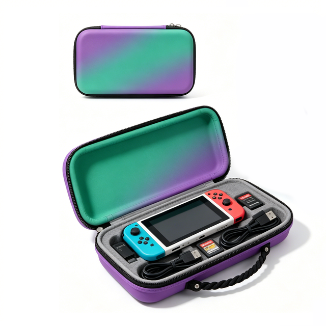 EVA Hard Shell Carrying Case for Nintendo Switch OLED 2021 / Switch 2017 Shockproof Travel Bag with 10 Game Card Slots