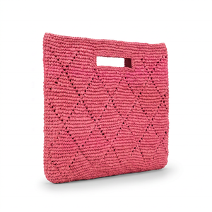 Woven Raffia <b>Straw</b> Cute Clutch <b>Bag</b> for Women Summer Beach <b>Tote</b> Handbag with Tassel Open Top - Product Image 2