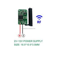 Émetteur RF télécommandé 433Mhz avec commutateur sans fil pour Micro système de contrôle d'accès de porte DC3.7V 4.5V 5V 7.4V 9V