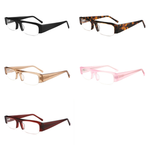 Finewell demi-montures petit Rectangle acétate <span class=keywords><strong>lunettes</strong></span> optiques mode Logo personnalisé <span class=keywords><strong>lunettes</strong></span> bloquant la lumière bleue femmes hommes - Product Image 5