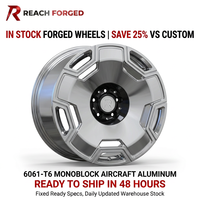 Jantes forgées sur mesure Reach Forged Monoblock 6061-T6, découpe plate, finition argent brossé, 20 pouces, 5x112 pour Audi A6