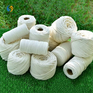 Cuerda de macramé de alta calidad 100% cuerda de algodón Natural <span class=keywords><strong>para</strong></span> tejer manualidades DIY - Product Image 1