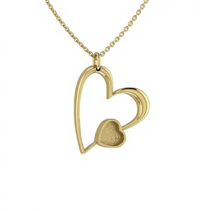 Composants de pendentif en argent sterling 925 véritable de 7 mm avec breloque cœur d'amour, semi-monture à sertissage clos, logo personnalisé, lait maternel - Product Image 1