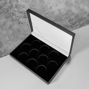 Nhà Máy Biểu Tượng Tùy Chỉnh Kích Thước 9.29 * 6.61in 10Pcs Kỷ Niệm Thách Thức Đồng Xu Hiển Thị Hộp Nhung Pu Đồng Xu Bộ Sưu Tập Hộp Quà Tặng Cho Đồng Xu - Product Image 3