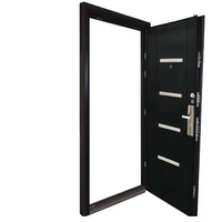 Porte d'entrée en acier de luxe au design moderne, porte d'entrée principale en acier avec bande décorative, en vente