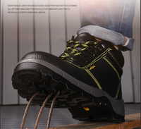 Zapatos de seguridad para hombre, botas de trabajo antiimpacto para obras de construcción, puntera de acero, resistentes al agua, antideslizantes y a prueba de pinchazos