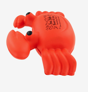Balles anti-stress personnalisées en forme de crabe, jouets à presser sur le thème des animaux marins, avec logo imprimé, cadeau promotionnel en gros - Product Image 4