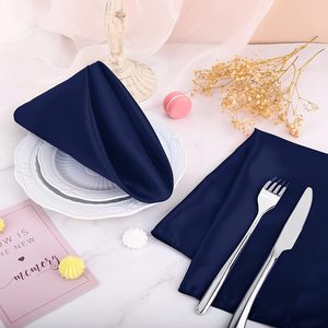 17x17 Inches square Hotel Restaurant Washable Soft <strong>Table</strong> Placemats Satin Polyester Napkins <strong>Cloth</strong> for Dinners Weddings Parties - Product Image 4