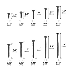 M4 16-70mm đen sắt bugle đầu thạch cao vách thạch cao vít tự khai thác gỗ Vít Ốc Vít cho funiture Hộp tủ sửa chữa - Product Image 2