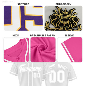 Chemise de baseball unisexe classique pour adultes avec logo brodé personnalisable, respirante, grande taille, 100% polyester - Product Image 4