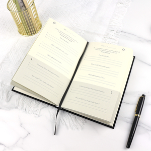 Tùy chỉnh bìa cứng kế hoạch linen vải in A5 máy tính xách tay với lá vàng - Product Image 3