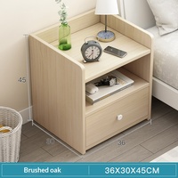 Armoire de rangement de chevet simple et moderne en bois à 3 tiroirs avec serrure pour chambre à coucher, utilisation au sol