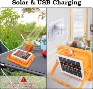 Wholesale <b>Solar</b> Waterproof Outdoor <b>Portable</b> Emergency USB Charging LED Camping Lamp High Power Courtyard Lights Floor Stand - Product Image 4