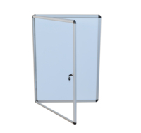 Tableau d'affichage mural Ohsung SC05 avec cadre métallique verrouillable et surface tableau blanc pour l'école et le bureau