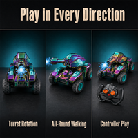 Camion RC tout-terrain Power Drive 4x4 avec double moteur, gros pneus, effet de lumière et pulvérisation, 2,4 GHz, jouet tout-terrain en gros